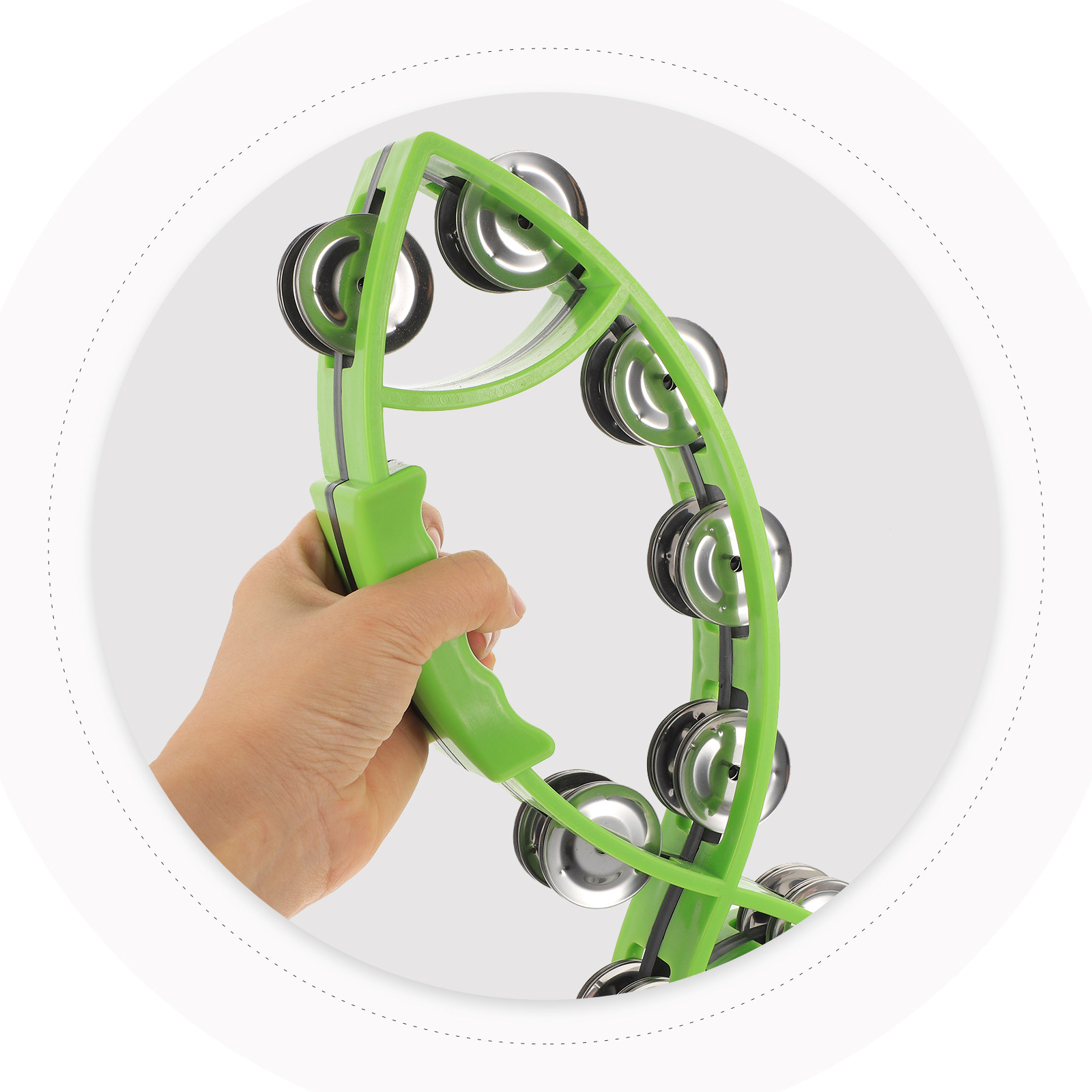 Musical Instrument Tambourine - Handtambourijn, draagbaar percussie-instrument, helder, helder geluid,