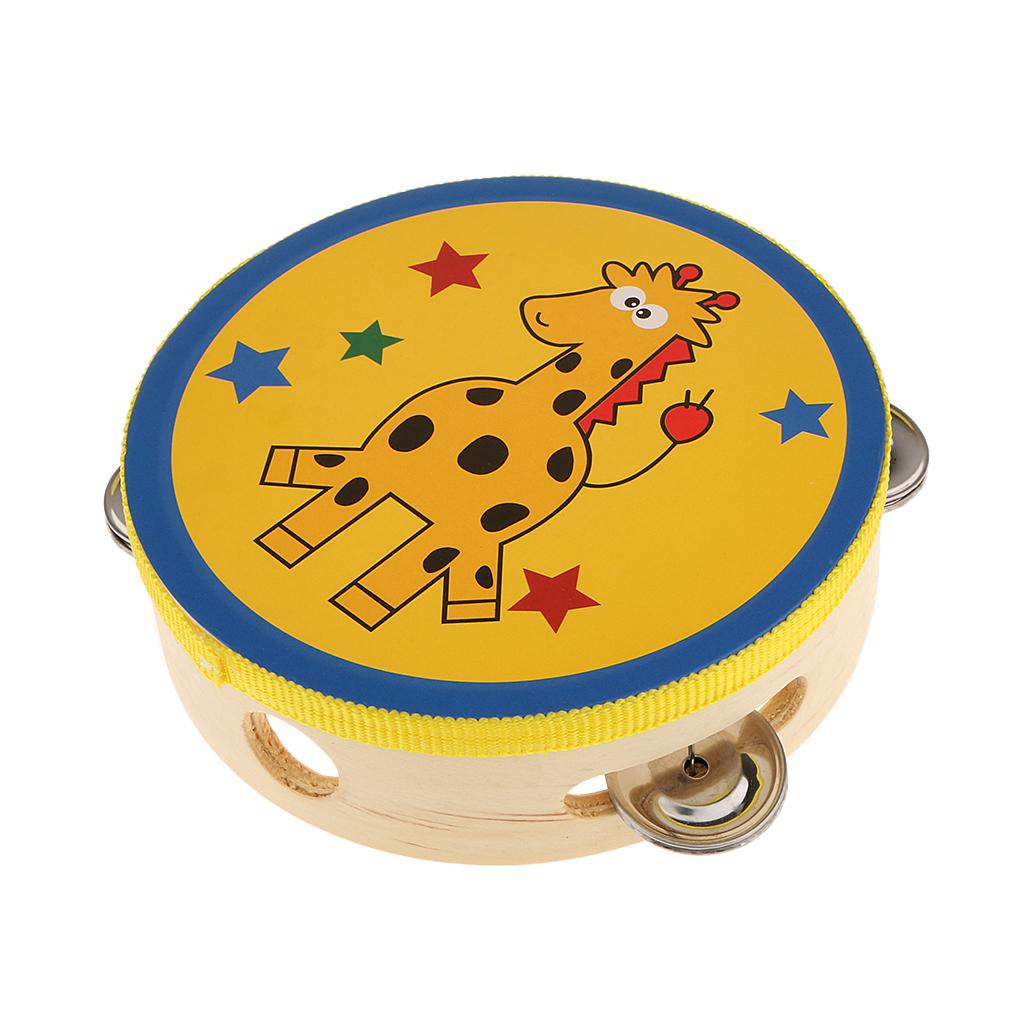 Musical Instrument Tambourine - Houten tamboerijn, kleine handpercussie, bulk trommel