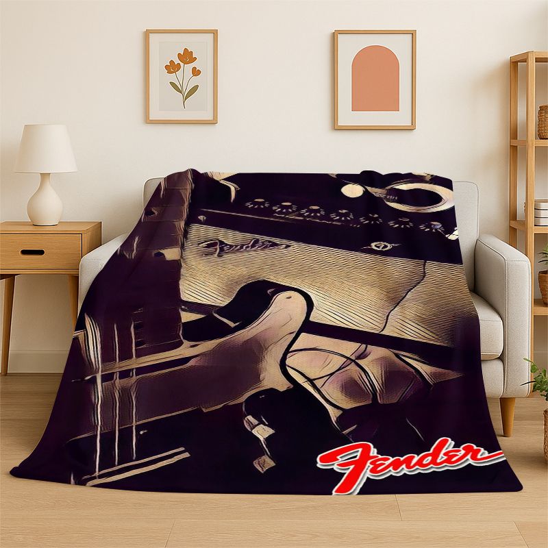 Musical Instrument Logo - Retro Fender Gitaar Logo Instrumenten Muziek