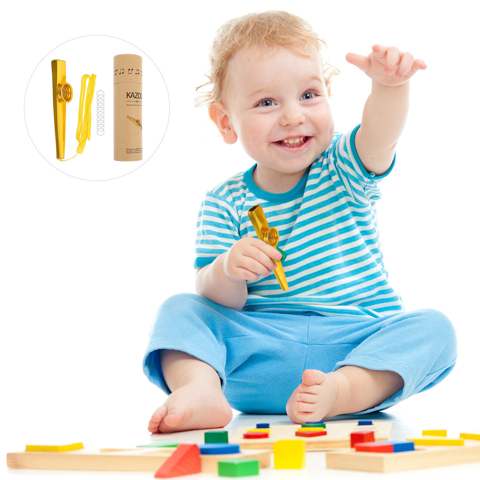 Musical Instrument Kazoo - 1Set Metalen Kazoo Set Draagbaar Kazoo-instrument
