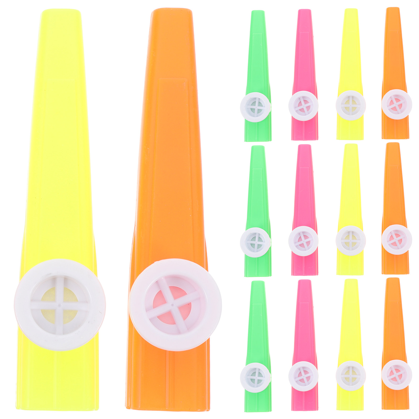Musical Instrument Kazoo - 24 stuks plastic kazoes, diverse kleuren,