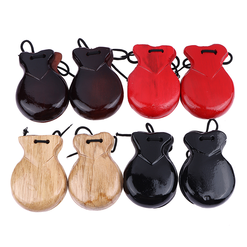Castanet Flamenco - 2 Stuks Traditionele Castagnet Hout Spaanse