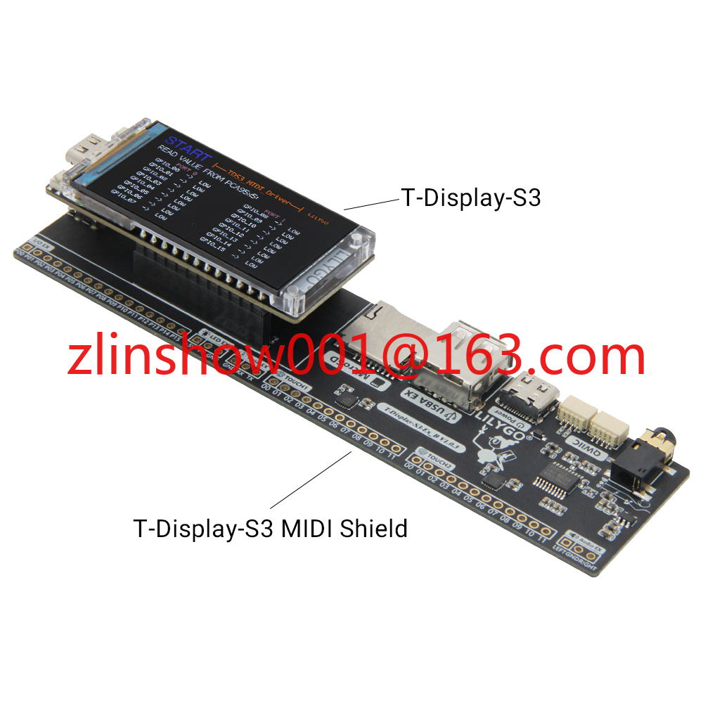Musical Instrument Digital Interface - T-Display-S3 MIDI Shield-ontwikkelbord voor digitale interface-uitbreiding