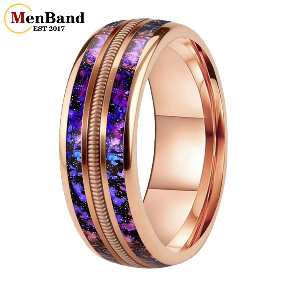 Musical Instrument Logo - Mode 8mm Heren Dames Nieuwe Trouwring