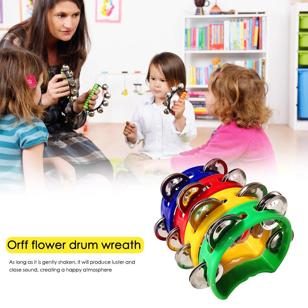 Musical Instrument Games - 4 stks Tamboerijn Jingles Rammelaar Bell