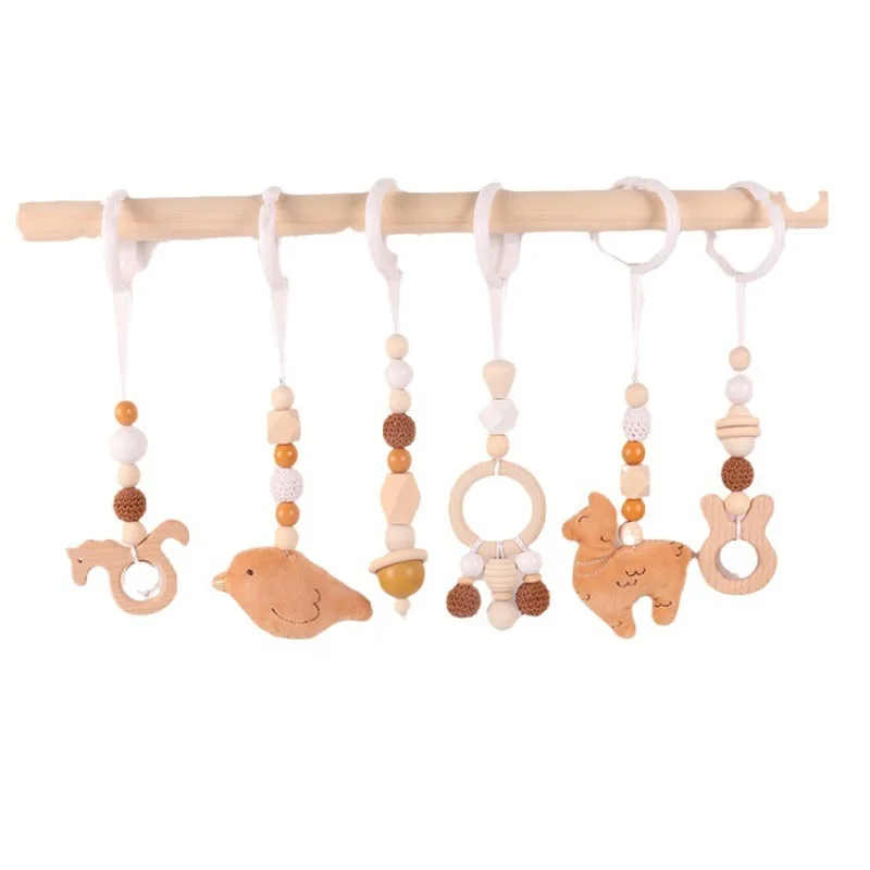 Musical Instrument Rattle - 6 Stuks Houten Baby Speelgoed Houten