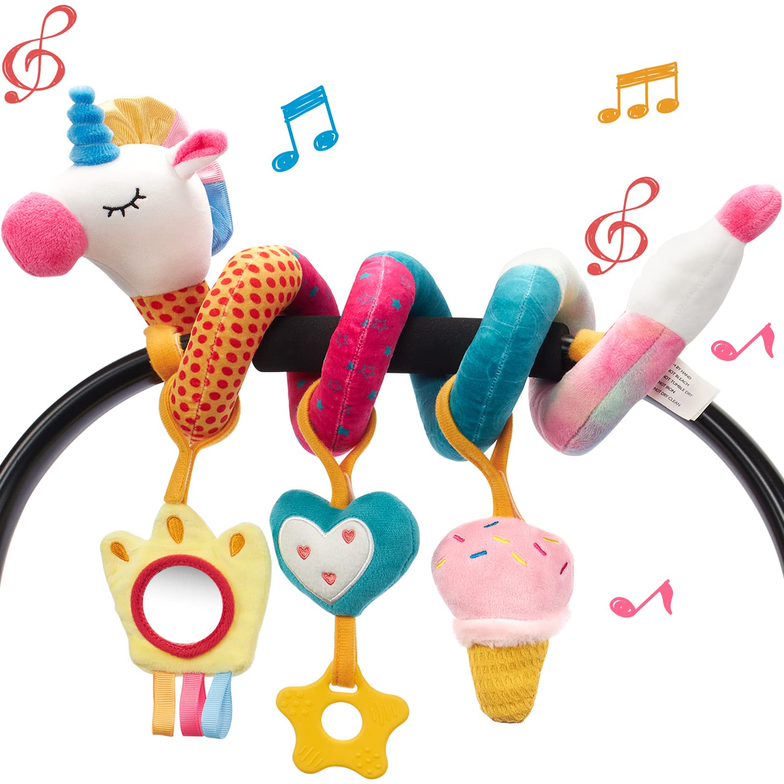 Musical Instrument Rattle - Autostoel Speelgoed voor Baby's Rammelaar Spiegel