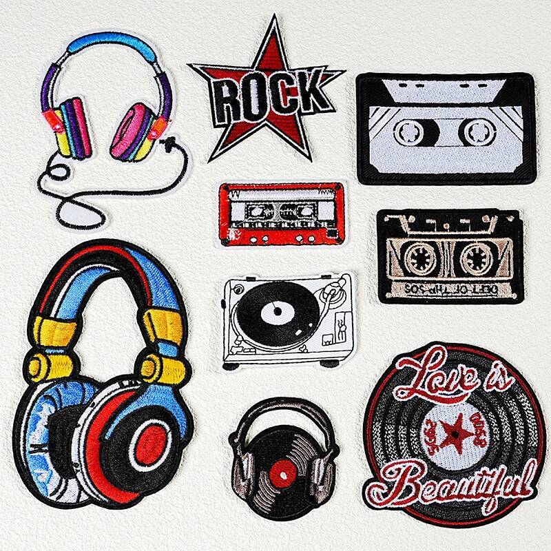 Musical Instrument Images - Mode Instrument Gitaar Ijzer Op Patches
