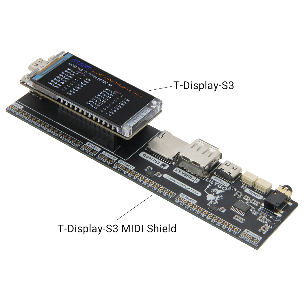 T-Display-S3 MIDI Shield Devel - Musical Instrument Digital Interface recensie en prijs