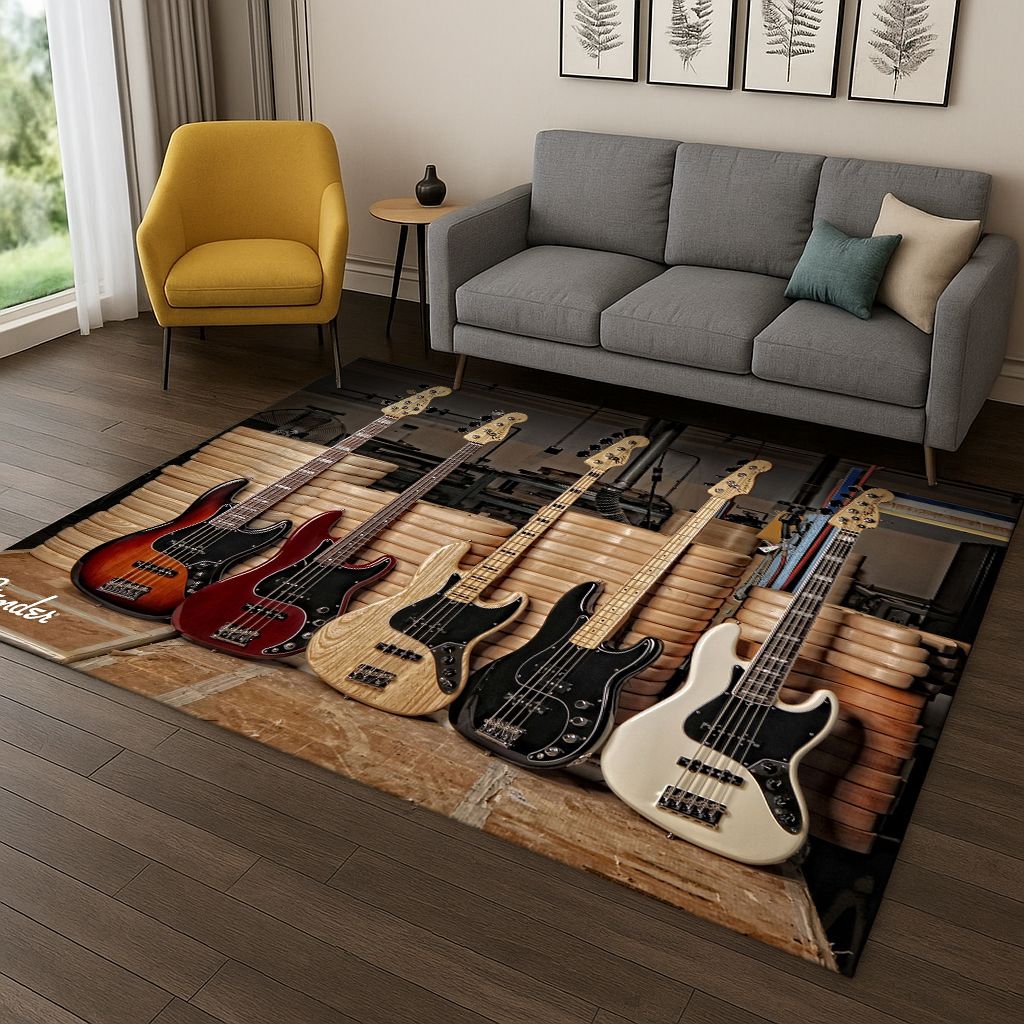 3D Fender Gitaar Bas Instrumen - Musical Instrument Logo recensie en prijs