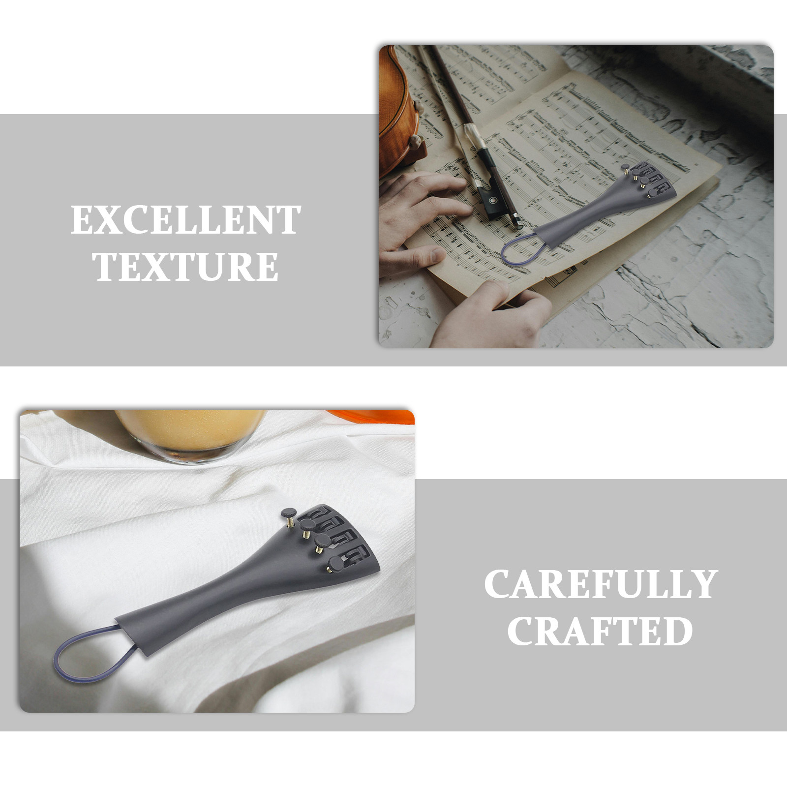 Vioolstaartstuk van aluminiuml - Musical Instrument Repairs recensie en prijs