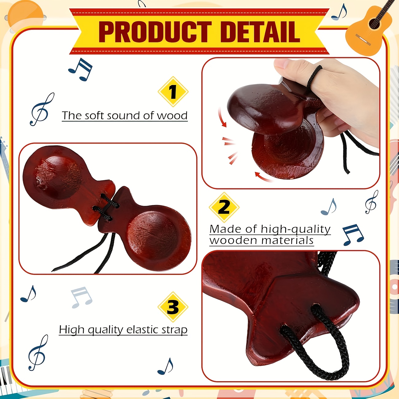 2-pack Spaanse castagnetten Fl - Castanet Flamenco recensie en prijs