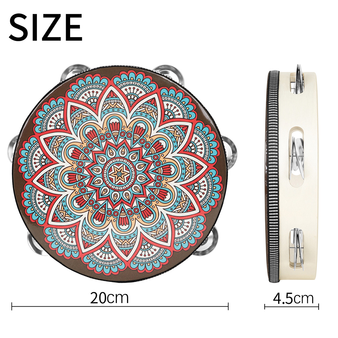IRIN 8Inch Enkele Rij Oude Sti - Musical Instrument Tambourine recensie en prijs