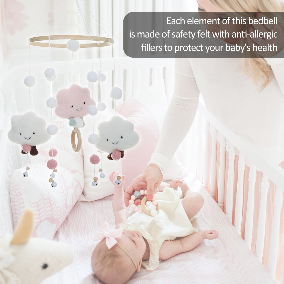 Mobiele windgong met Cloud Dol - Musical Instrument Rattle recensie en prijs