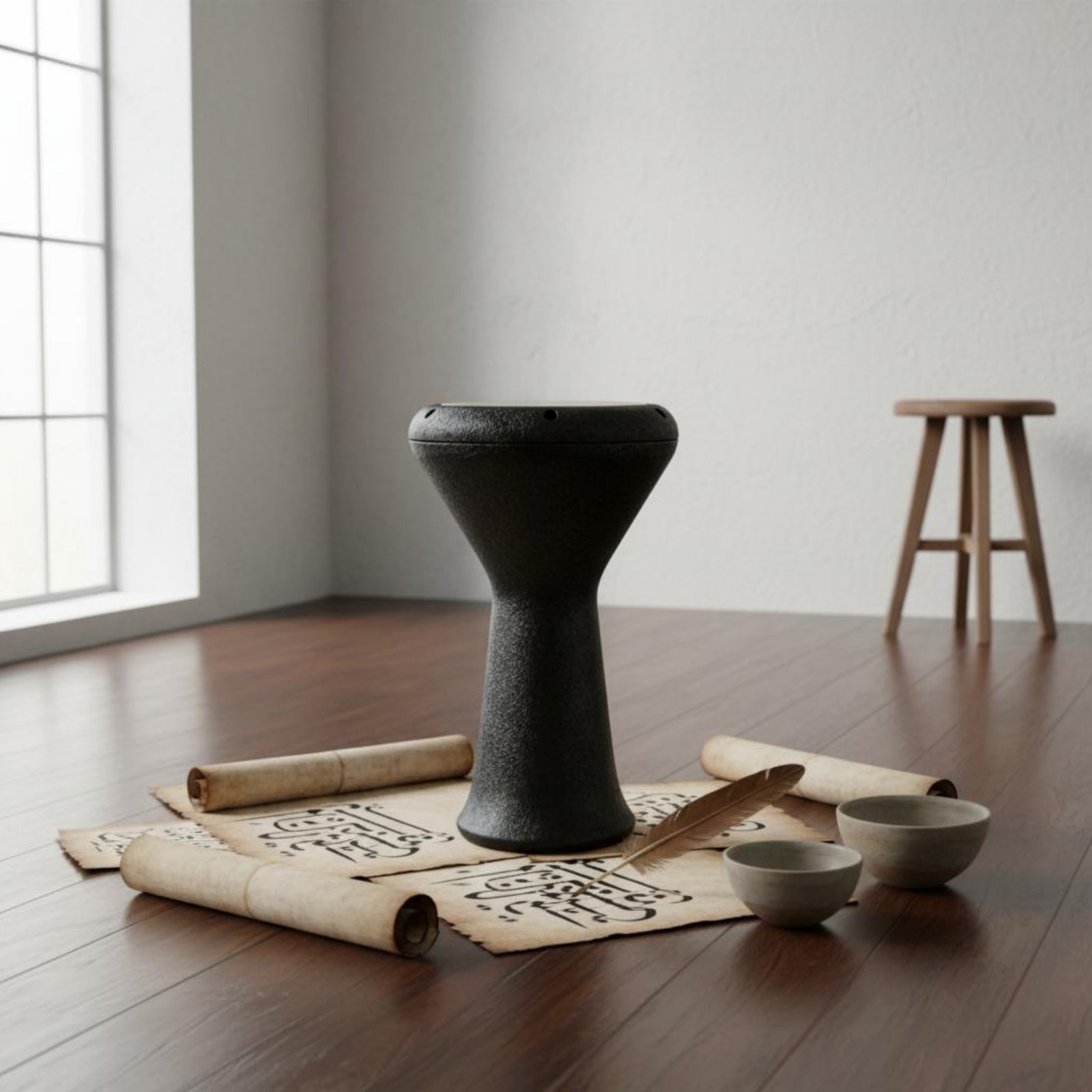 Egyptische Goblet Drum, rijke  - Musical Instrument Logo recensie en prijs
