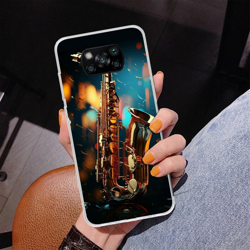 Unieke hoes voor Xiaomi Poco X - Musical Instrument Logo recensie en prijs