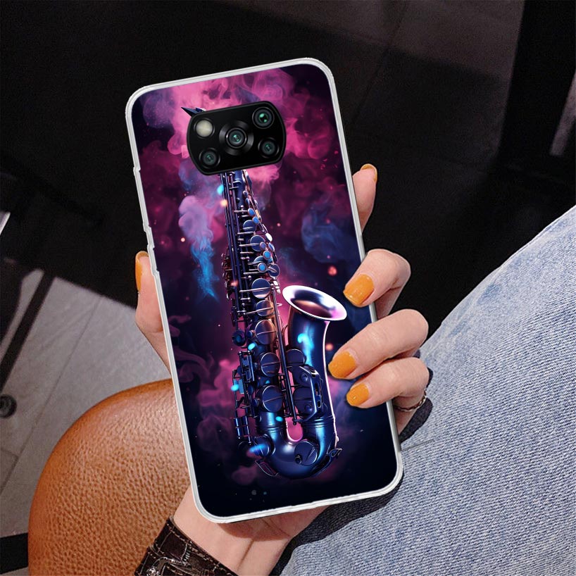 Unieke hoes voor Xiaomi Poco X - Musical Instrument Logo recensie en prijs