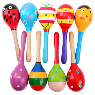 2 Stuks Kleurrijke Houten Klei - Musical Instrument Rattle recensie en prijs