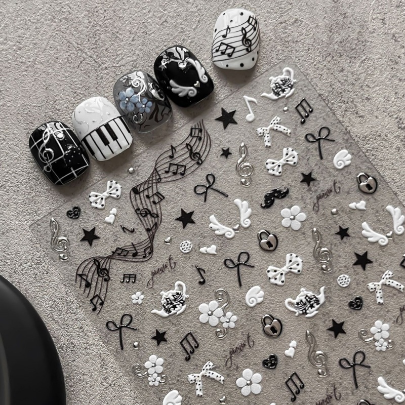 Zwart Wit Piano Note Nagelstic - Musical Instrument Images recensie en prijs