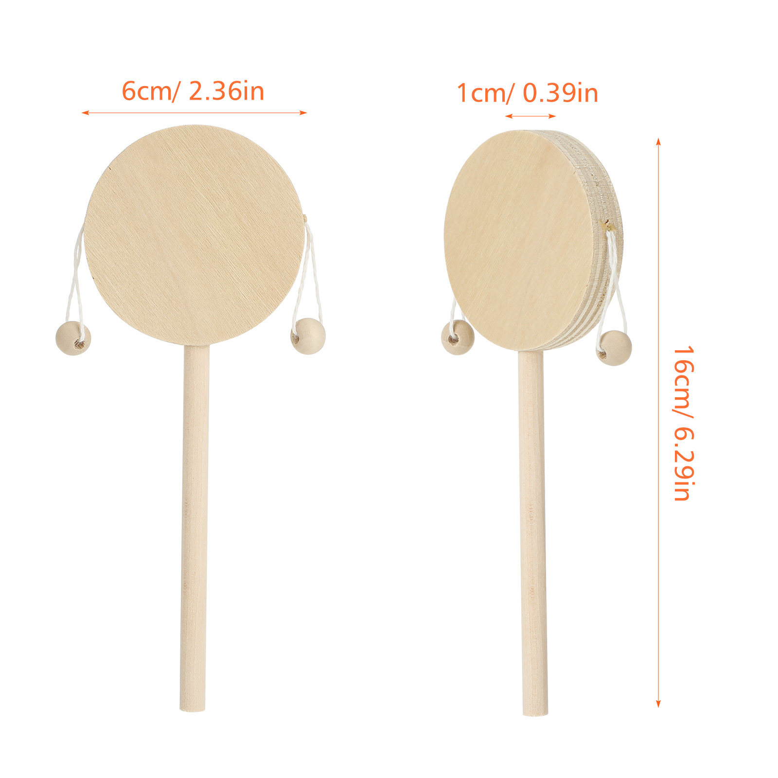1 Set Rammelaar Trommel Houten - Musical Instrument Rattle recensie en prijs